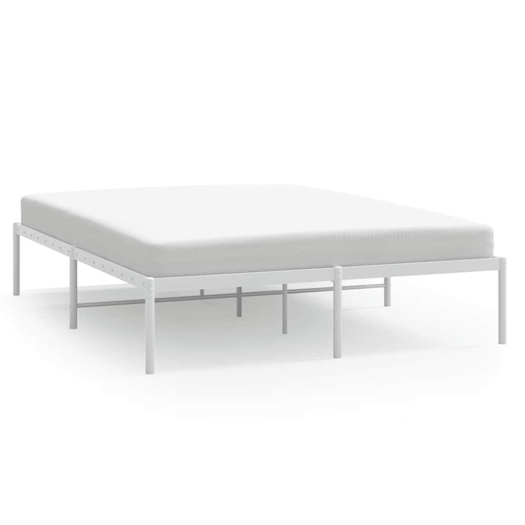 Metalni okvir za krevet bijeli 140 x 200 cm