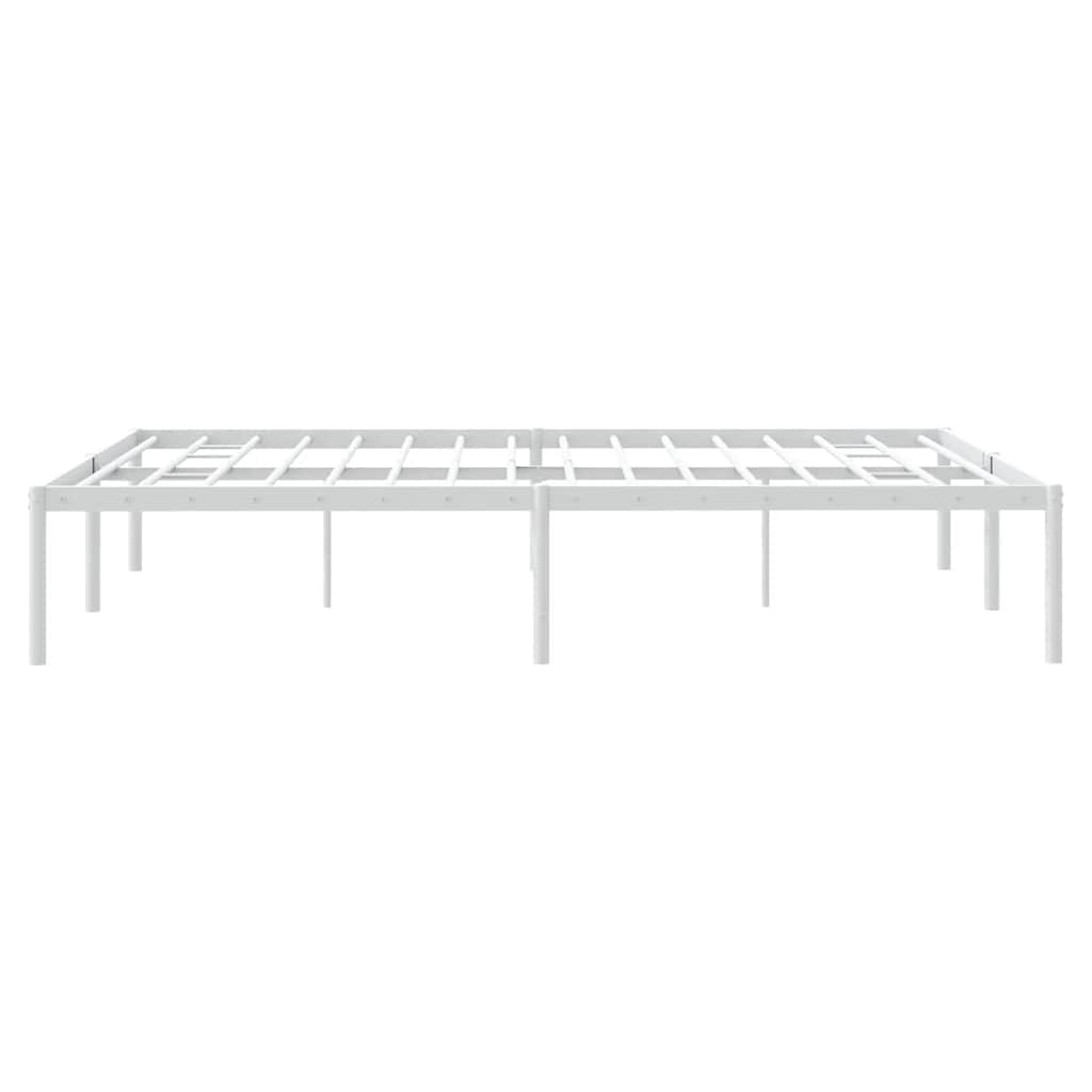Metalni okvir za krevet bijeli 140 x 200 cm