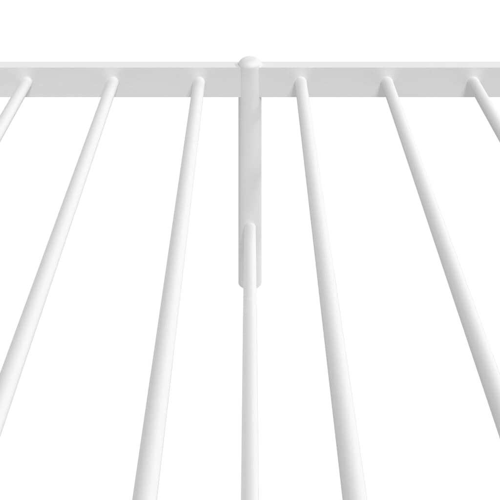Metalni okvir za krevet s uzglavljem bijeli 100x200 cm
