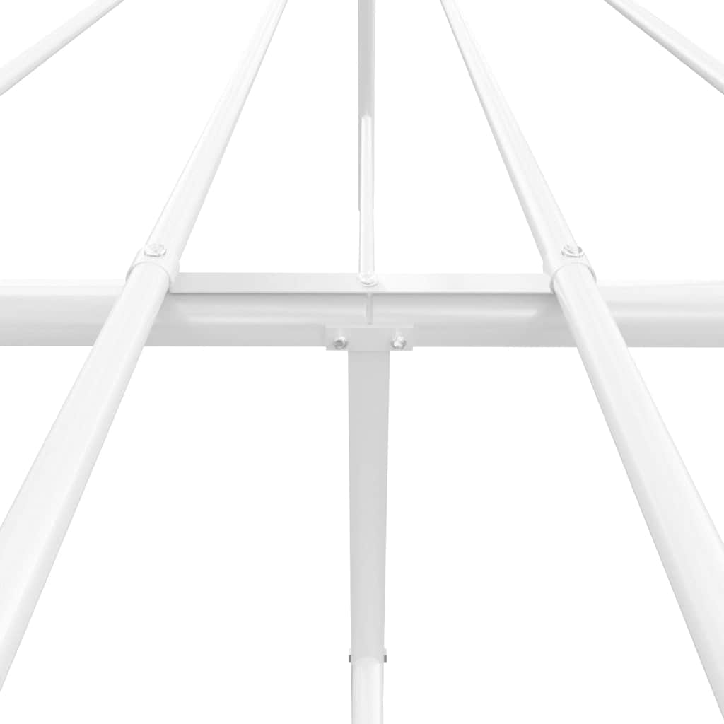 Metalni okvir kreveta uzglavlje i podnožje bijeli 183x213 cm