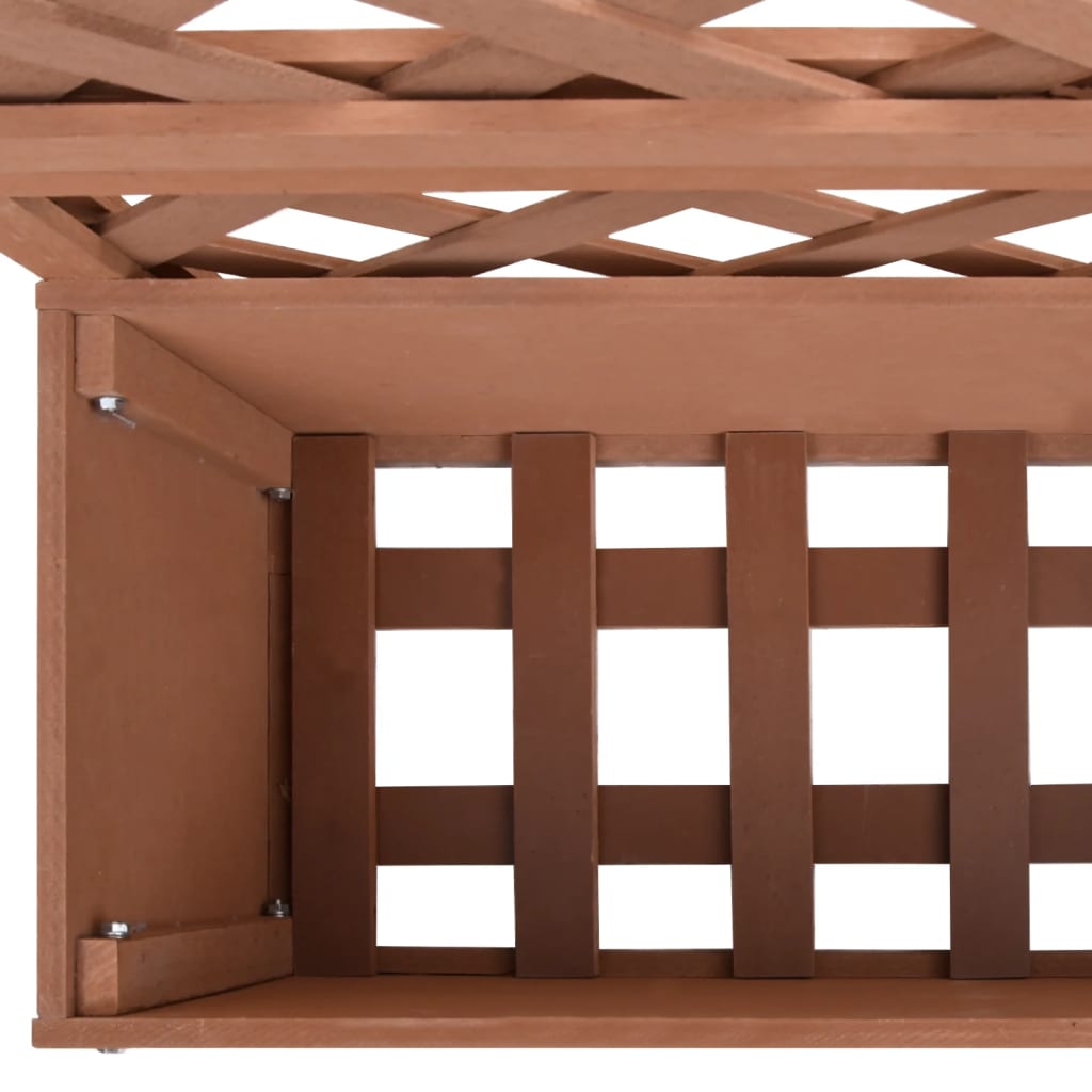 Sadilice s rešetkom 2 kom smeđe 65 x 33 x 135 cm WPC