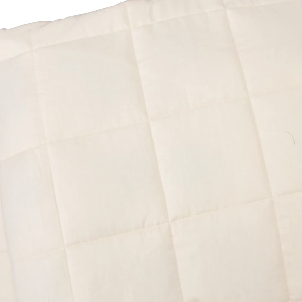 Teška deka svijetla krem 200x220 cm 9 kg od tkanine