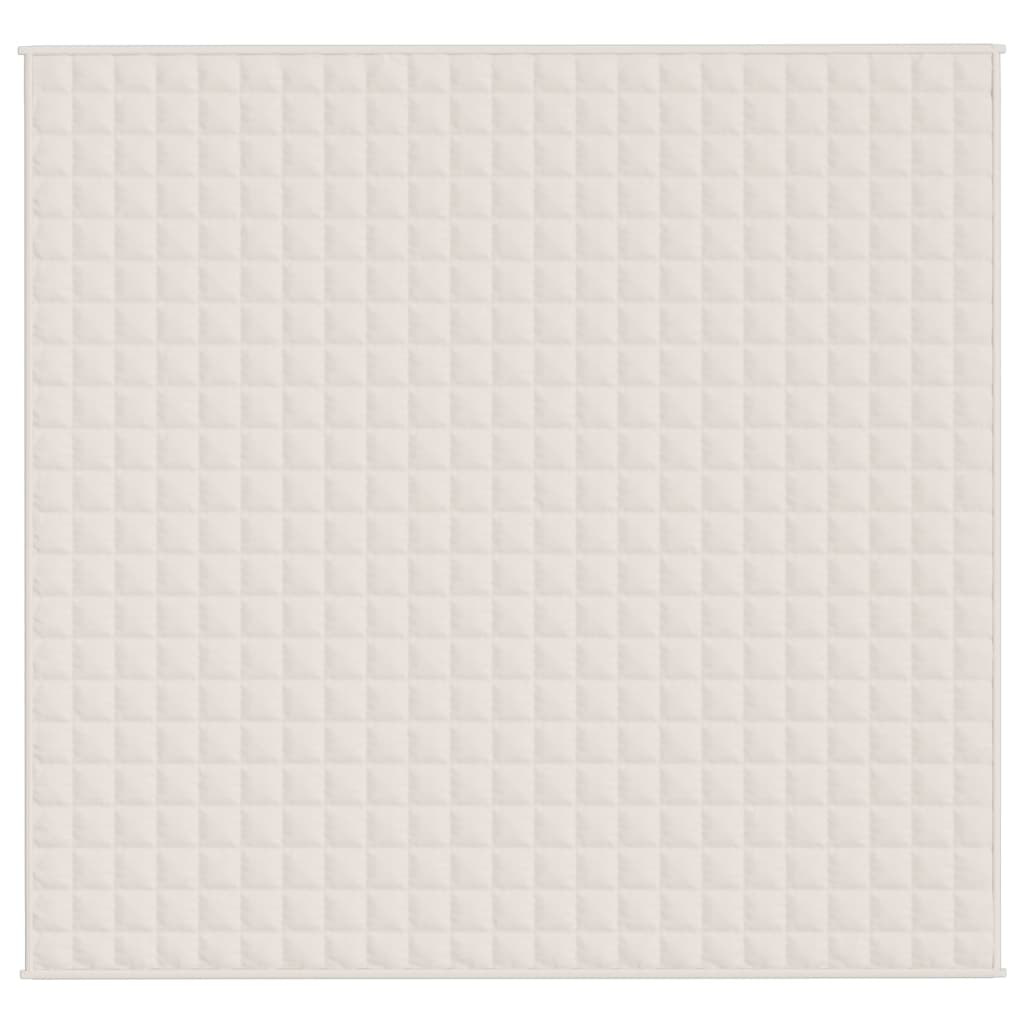 Teška deka svijetla krem 220x230 cm 15 kg od tkanine