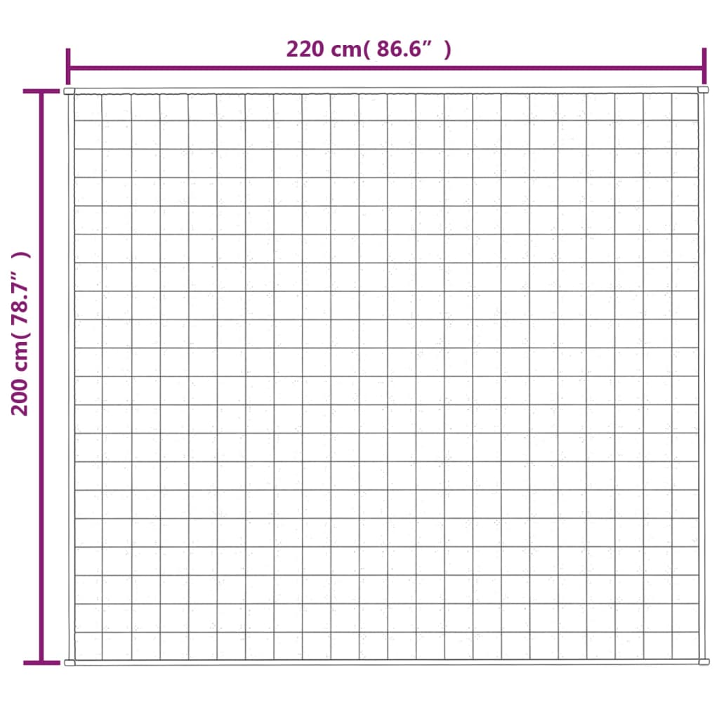 Teška deka siva 200x220 cm 13 kg od tkanine