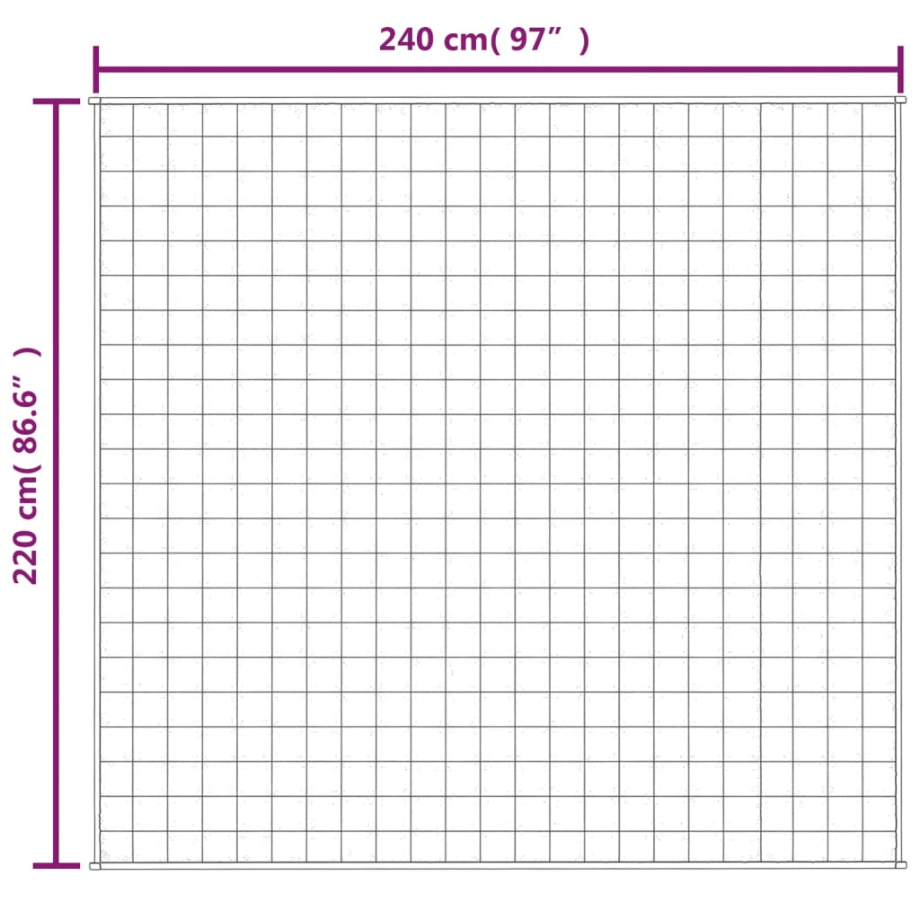Teška deka siva 220x240 cm 15 kg od tkanine