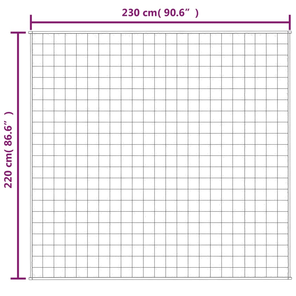Teška deka plava 220x230 cm 15 kg od tkanine