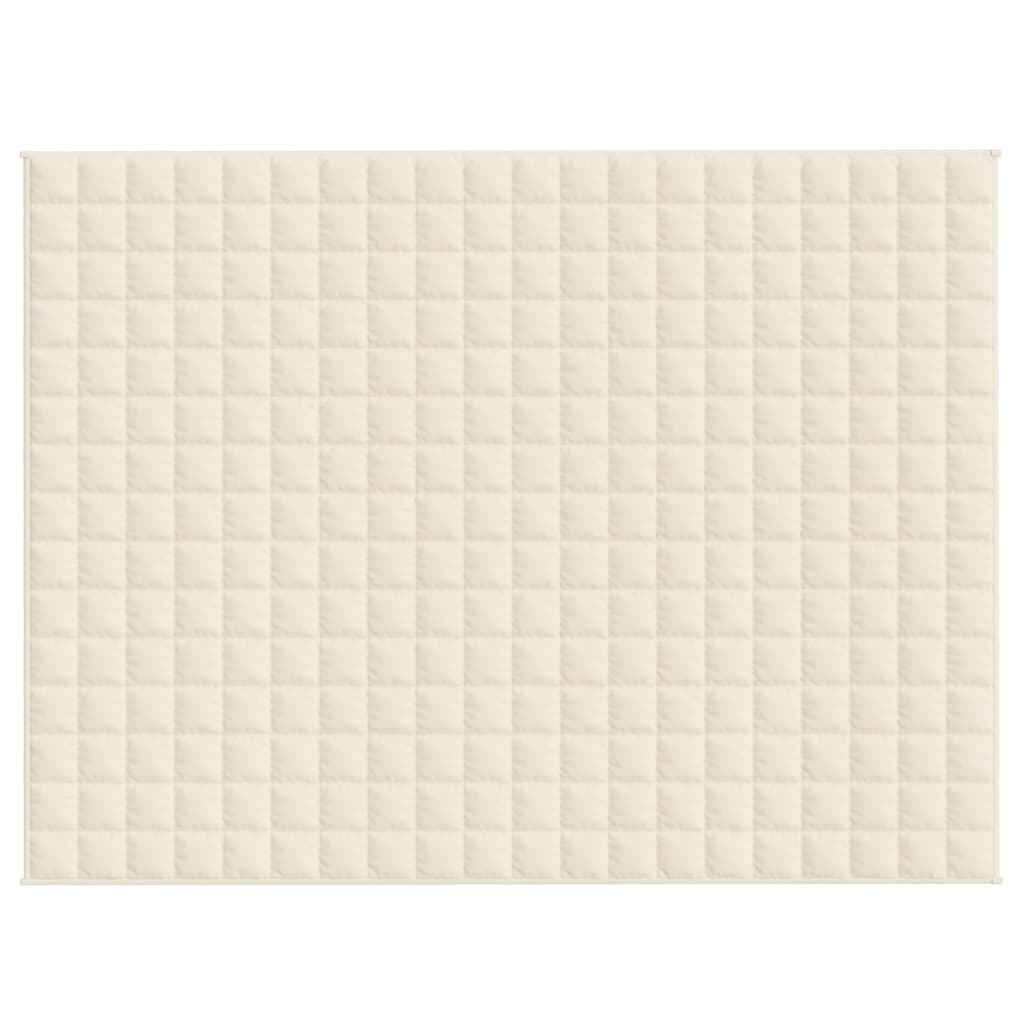 Teška deka svijetla krem 152x203 cm 7 kg od tkanine