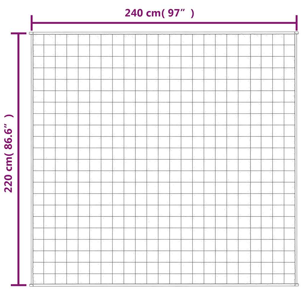 Teška deka svijetla krem 220x240 cm 15 kg od tkanine