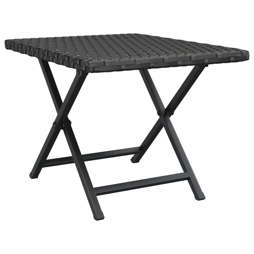 Sklopivi stol crni 45 x 35 x 32 cm od poliratana