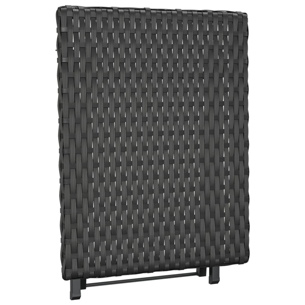 Sklopivi stol crni 45 x 35 x 32 cm od poliratana