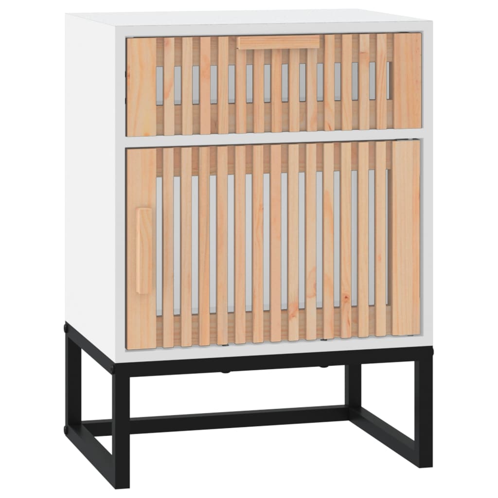 Noćni ormarići 2 kom bijeli 40 x 30 x 55,5 cm od drva i željeza