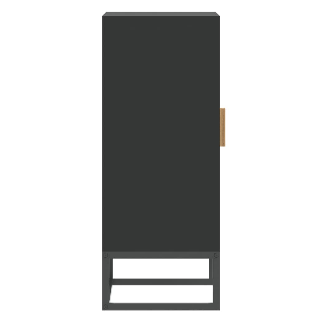 Komoda crna 60 x 30 x 75 cm od konstruiranog drva