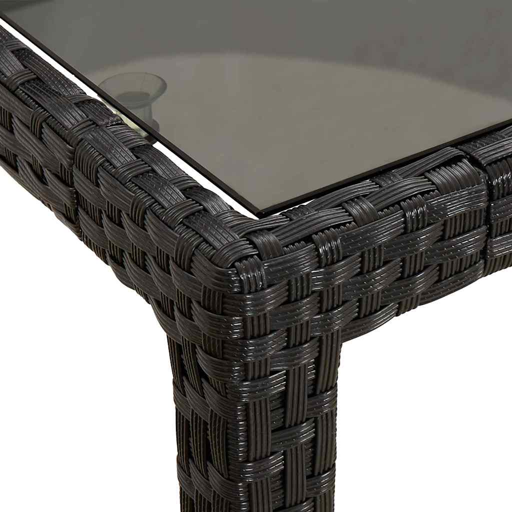 Stol za vrt Crna 90 x 90 x 75 cm poliratan