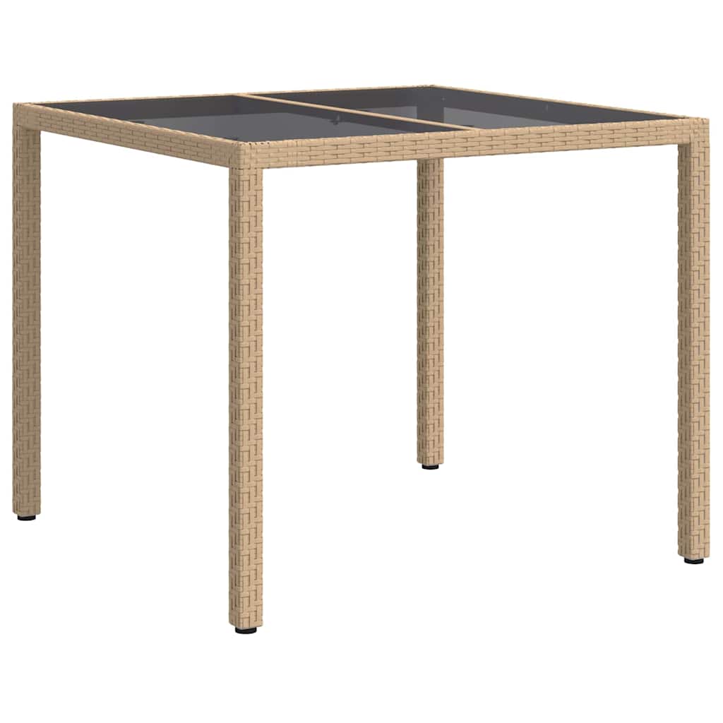 Stol za vrt Bež 90 x 90 x 75 cm poliratan