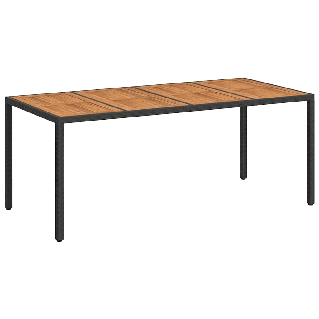 Stol za vrt Crna 190 x 90 x 75 cm poliratan