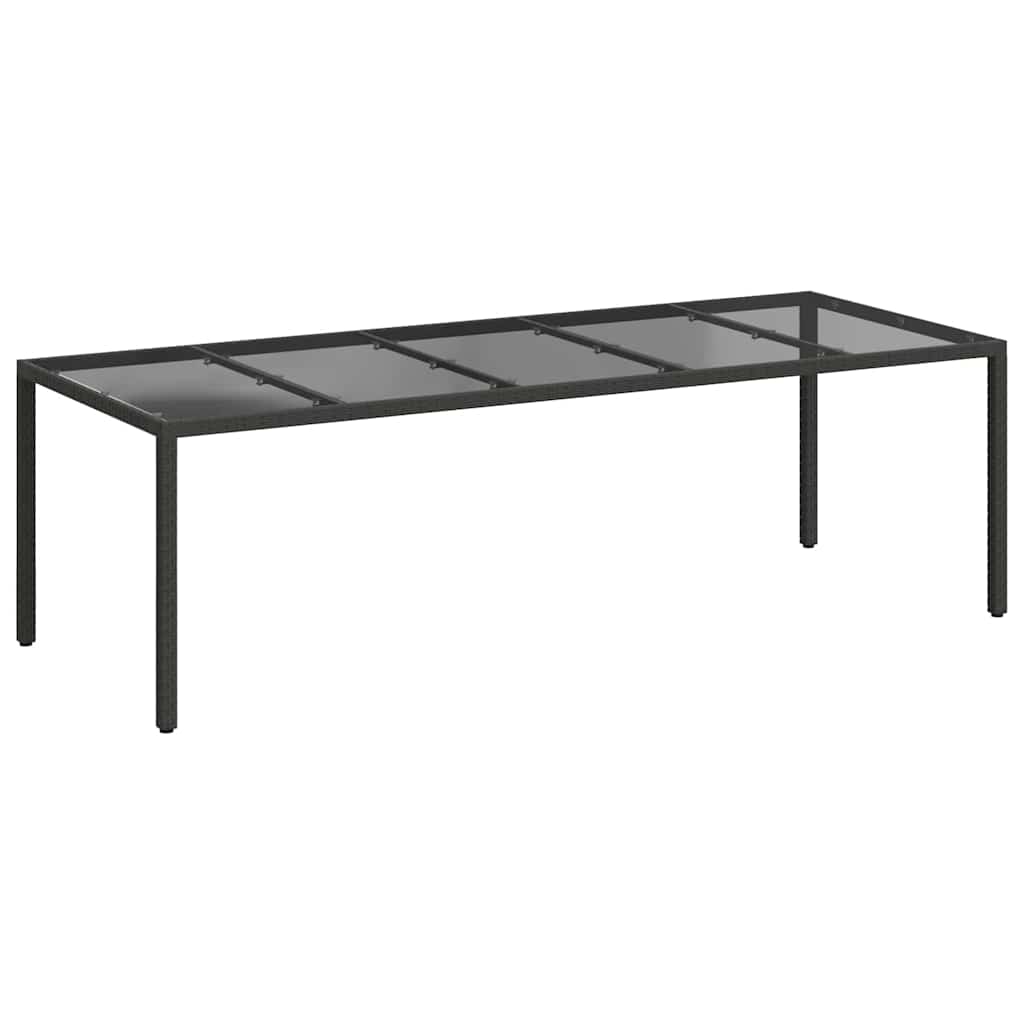 Stol za vrt Čista crna 250 x 100 x 75 cm poliratan