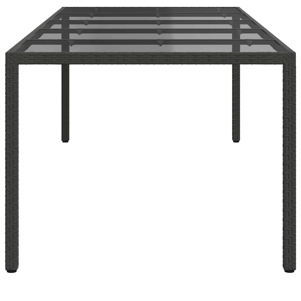 Stol za vrt Čista crna 250 x 100 x 75 cm poliratan