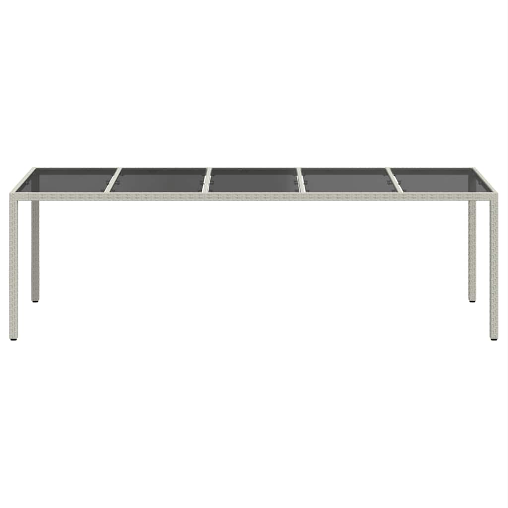 Vrtni stol bijeli 250x100x75 cm od poliratana i kaljenog stakla