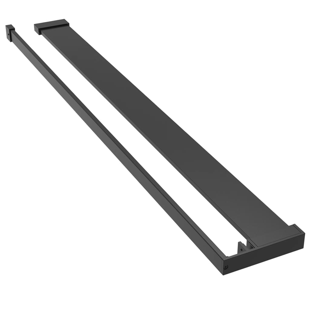 Polica za stijenku tuš-kabine crna 90 cm aluminijska