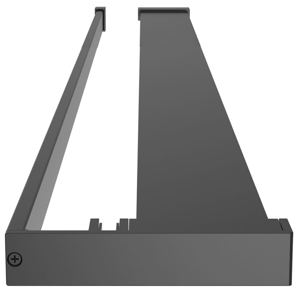 Polica za zid tuš-kabine crna 115 cm aluminijska