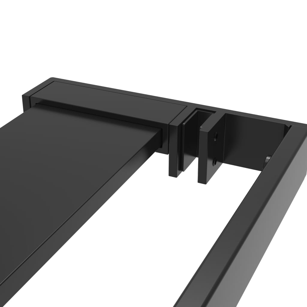 Polica za zid tuš-kabine crna 115 cm aluminijska