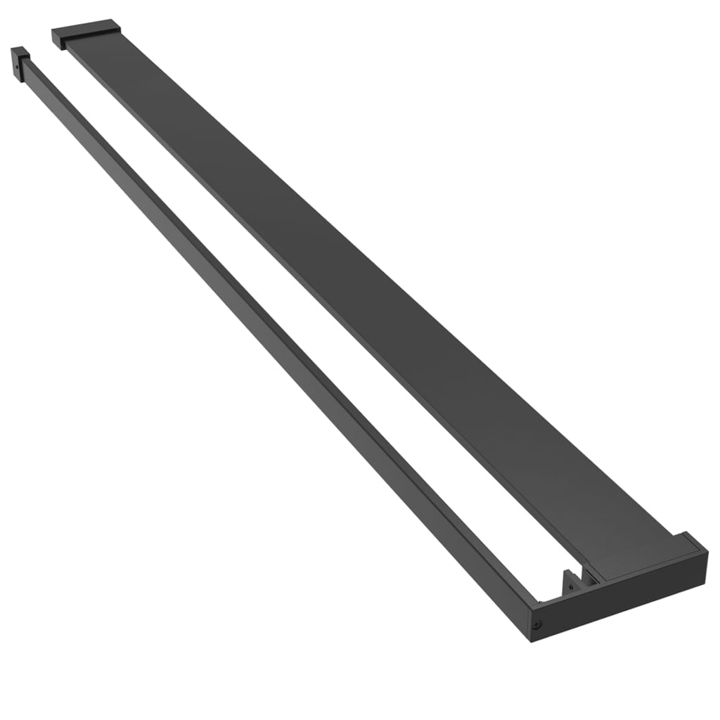 Polica za zid tuš-kabine crna 118 cm aluminijska