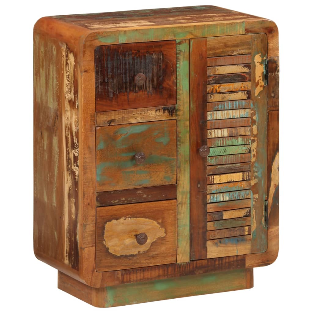 Komoda s 3 ladice 55 x 30 x 70 cm od masivnog obnovljenog drva