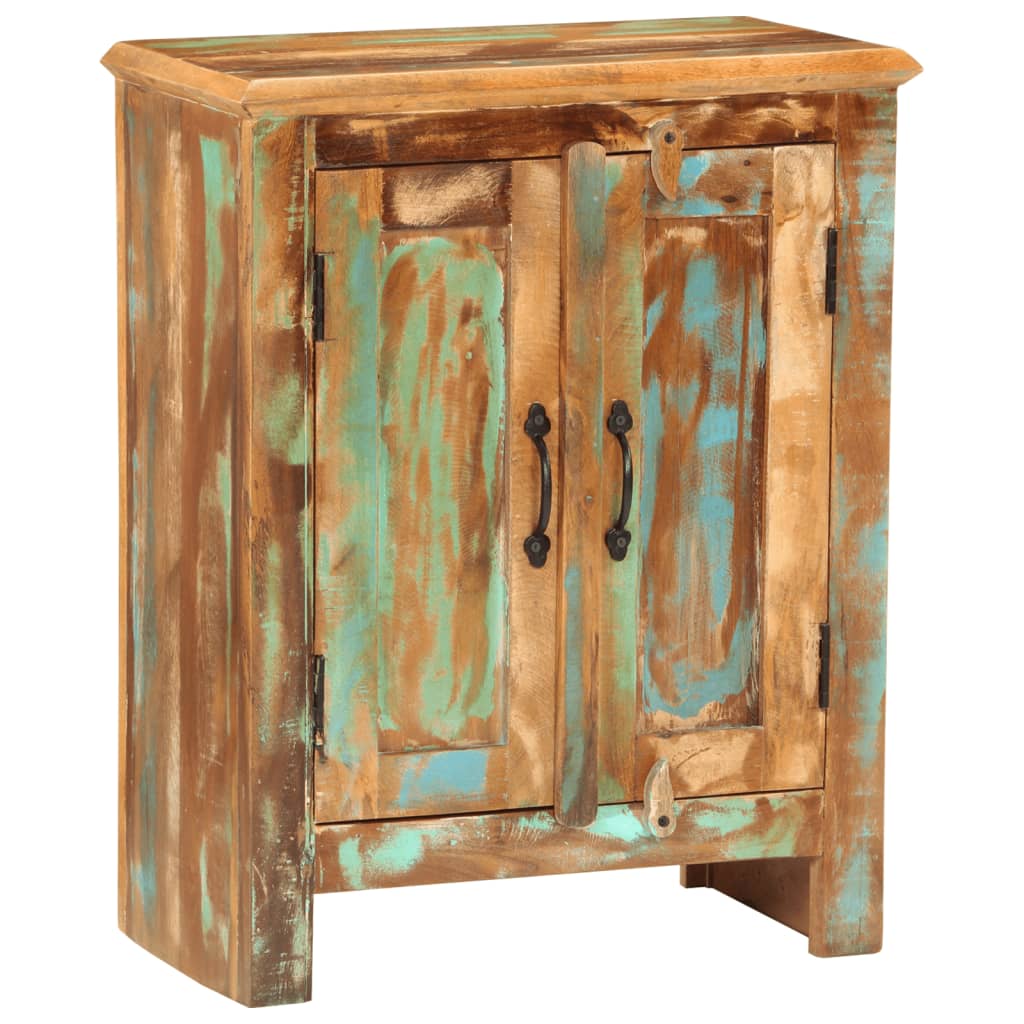 Komoda s 2 vratima 55 x 30 x 70 cm od masivnog obnovljenog drva