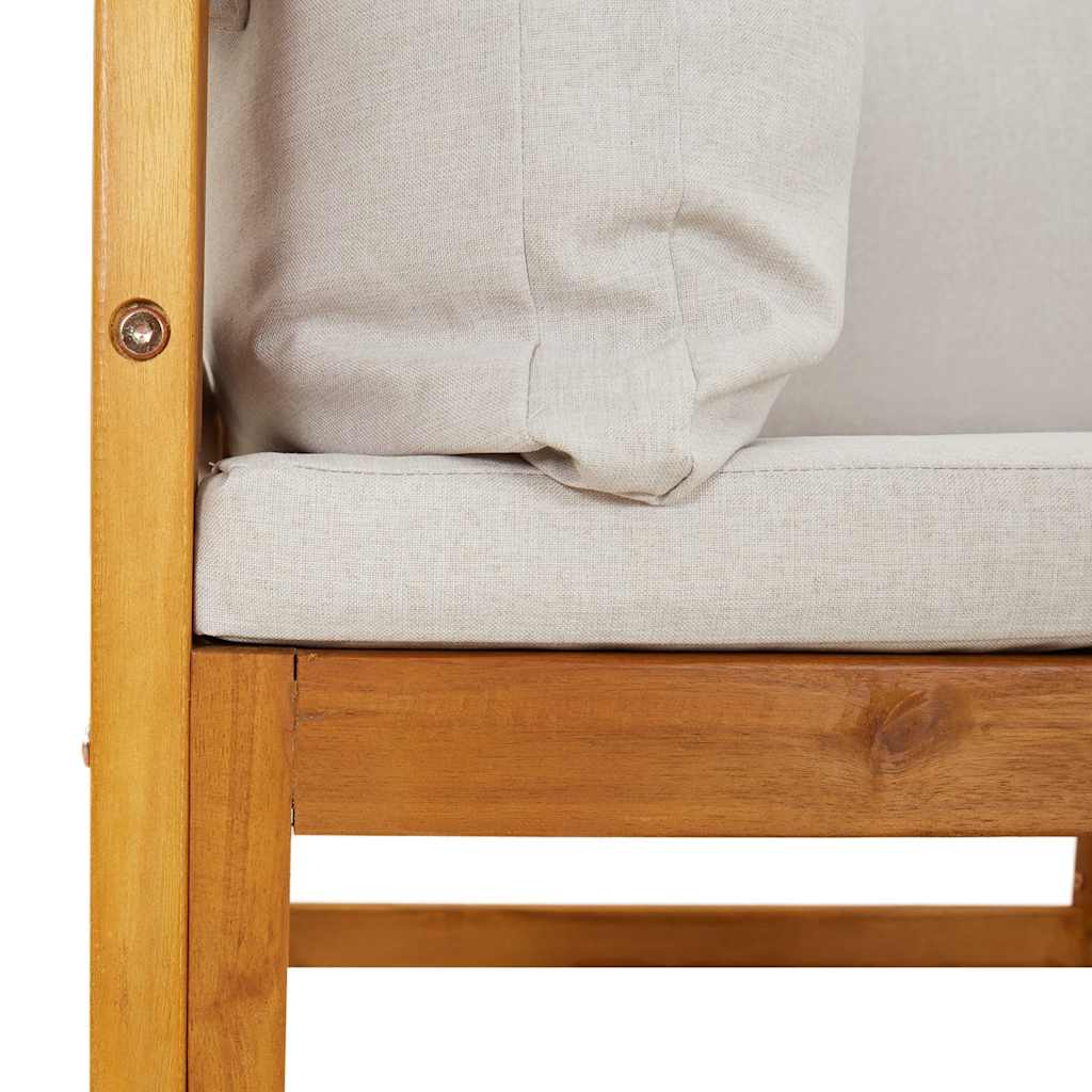 Modularna kutna sofa sa svjetlosivim jastucima od drva bagrema