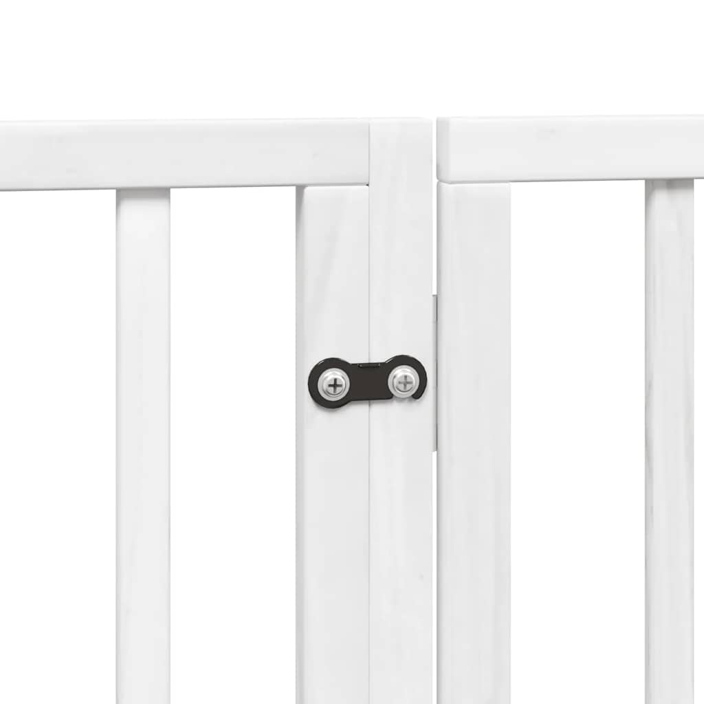 Vrata za pse s vratašcima 4 panela sklopiva 320 cm drvo topole