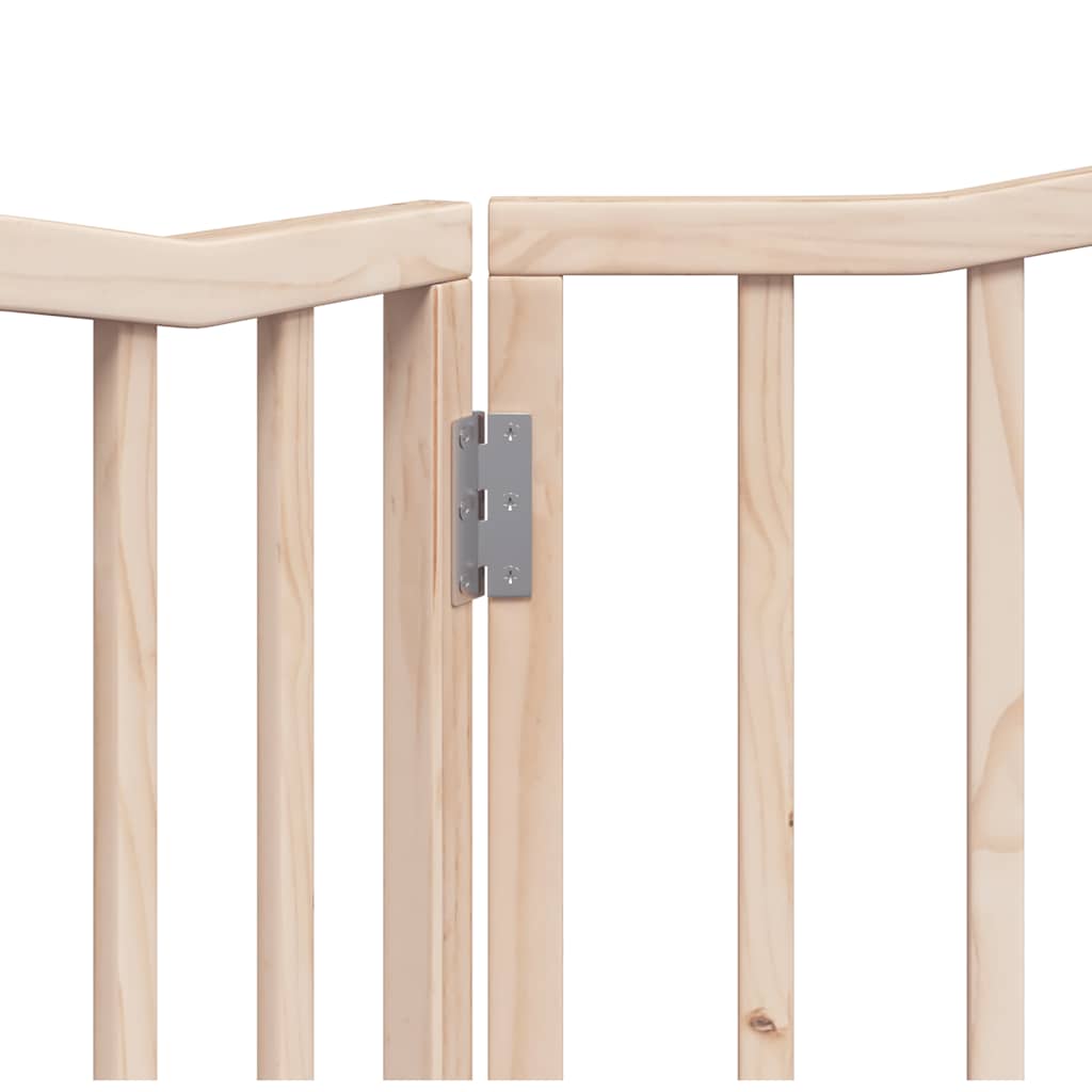 Vrata za pse s 2 panela sklopiva 160 cm od drva topole