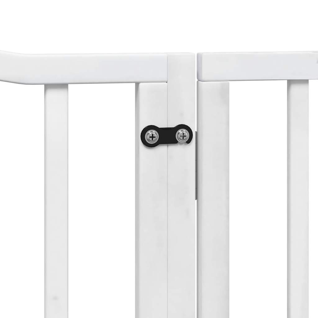Vrata za pse s vratašcima 4 panela sklopiva 320 cm drvo topole