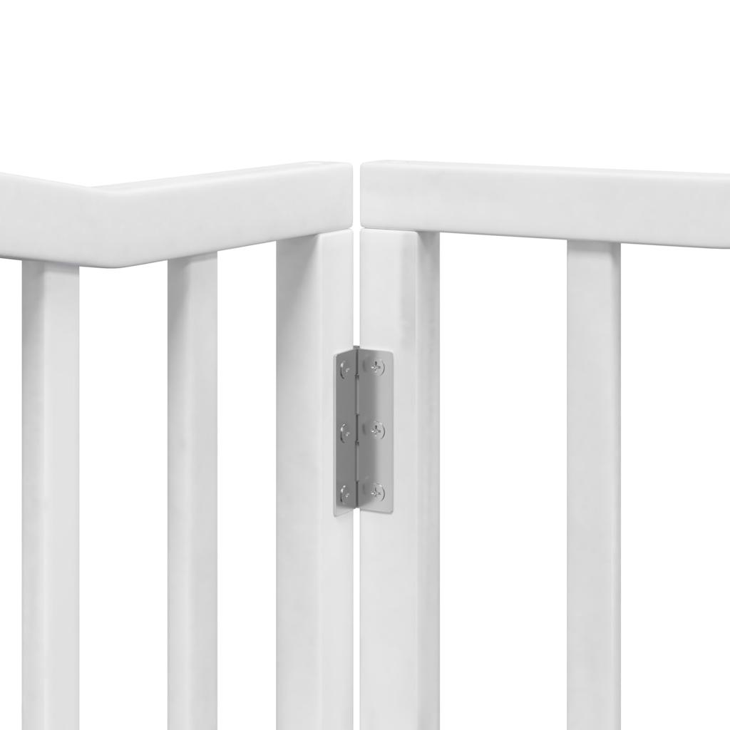 Vrata za pse s vratašcima 4 panela sklopiva 320 cm drvo topole