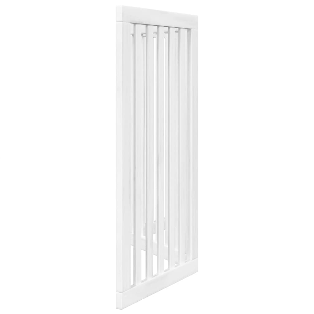 Vrata za pse s 3 panela sklopiva bijela 150 cm od drva topole