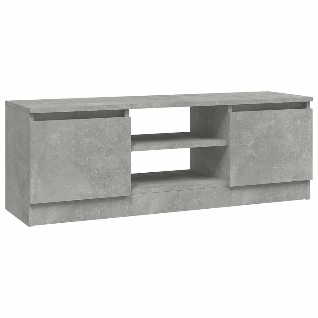 TV ormarić s vratima siva boja betona 102 x 30 x 36 cm