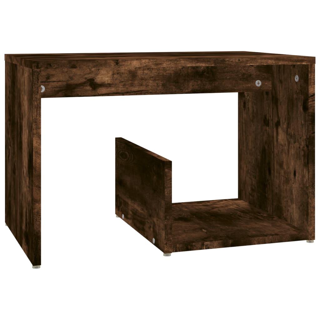 Bočni stolić boja dimljenog hrasta 59x36x38cm konstruirano drvo