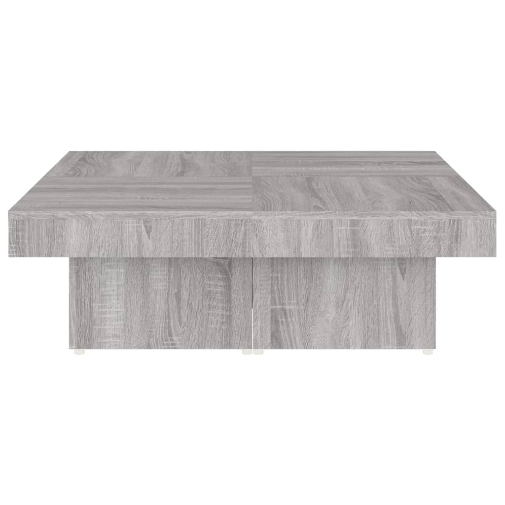 Stolić za kavu boja sivog hrasta 90x90x28 cm konstruirano drvo