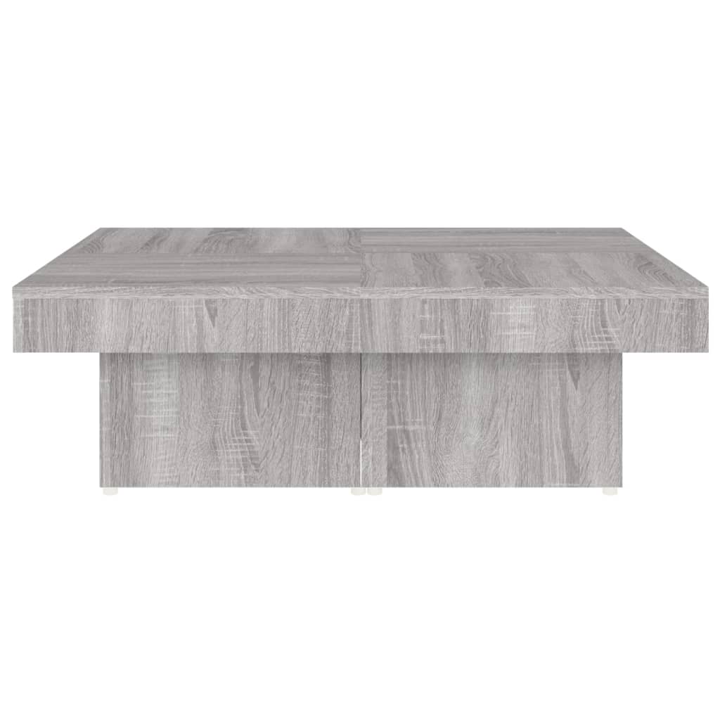Stolić za kavu boja sivog hrasta 90x90x28 cm konstruirano drvo