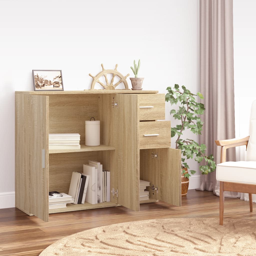 Komoda Sonoma hrast 91x29,5x75 cm Konstruirano drvo