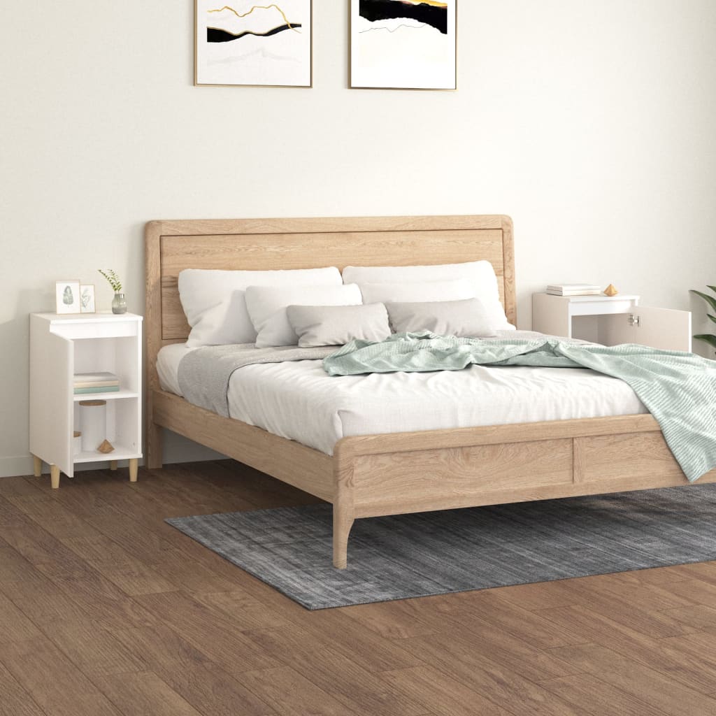 Noćni ormarići sjajni bijeli 2 kom 40x35x70cm konstruirano drvo