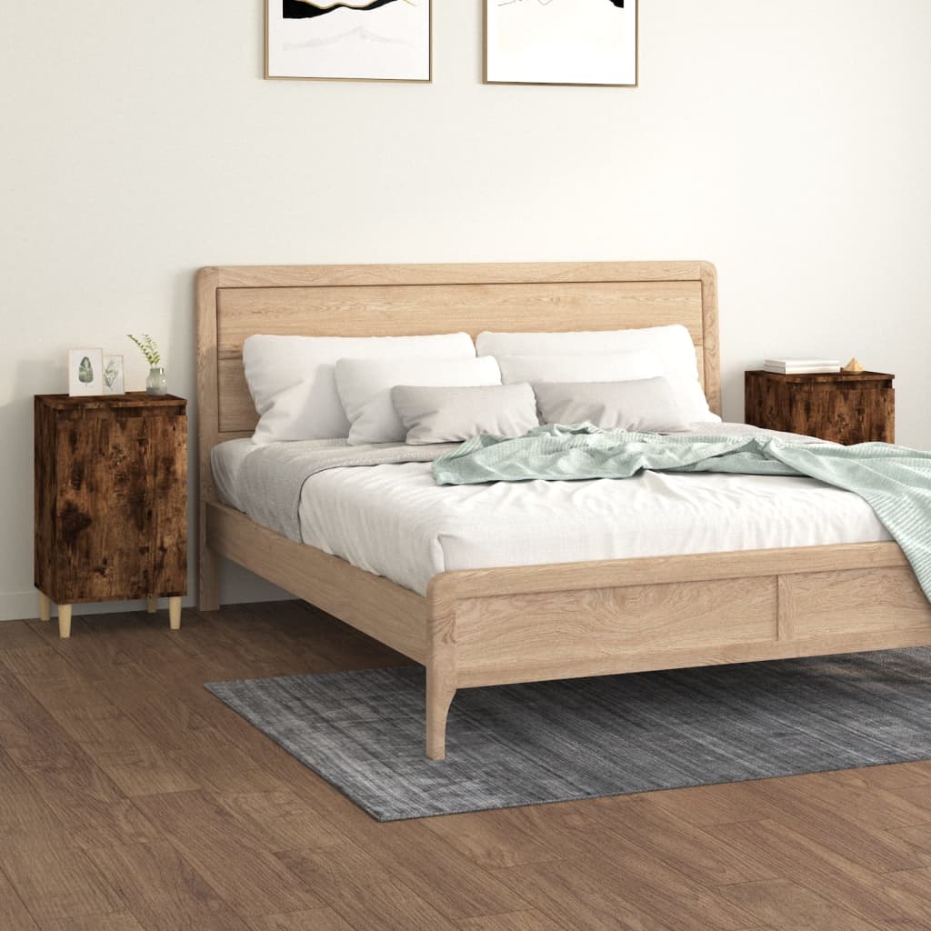 Noćni ormarići 2 kom boja hrasta 40x35x70 cm konstruirano drvo