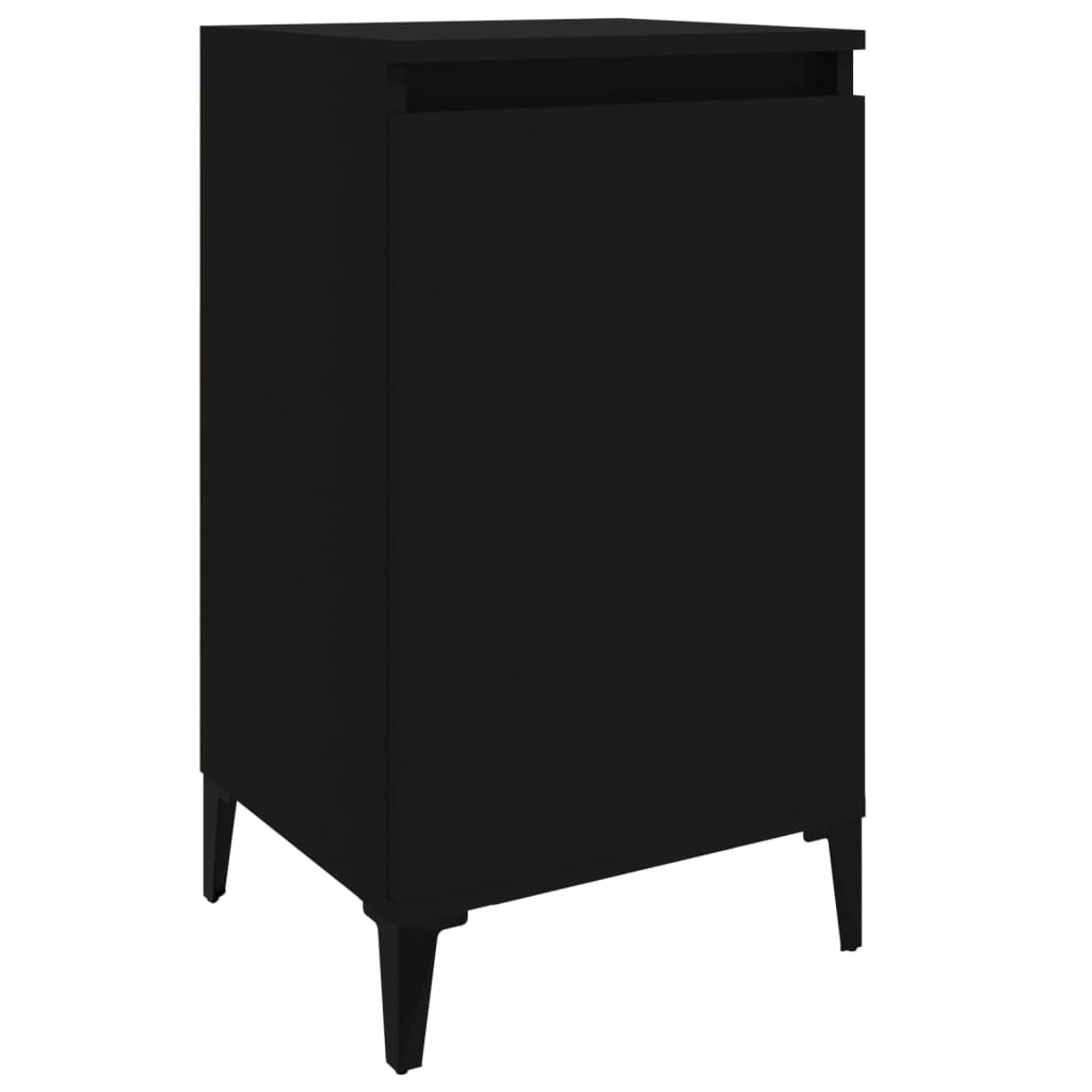 Noćni ormarići 2 kom crni 40 x 35 x 70 cm konstruirano drvo