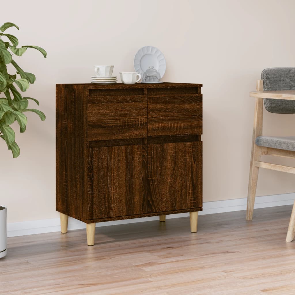 Komoda boja smeđeg hrasta 60 x 35 x 70 cm konstruirano drvo