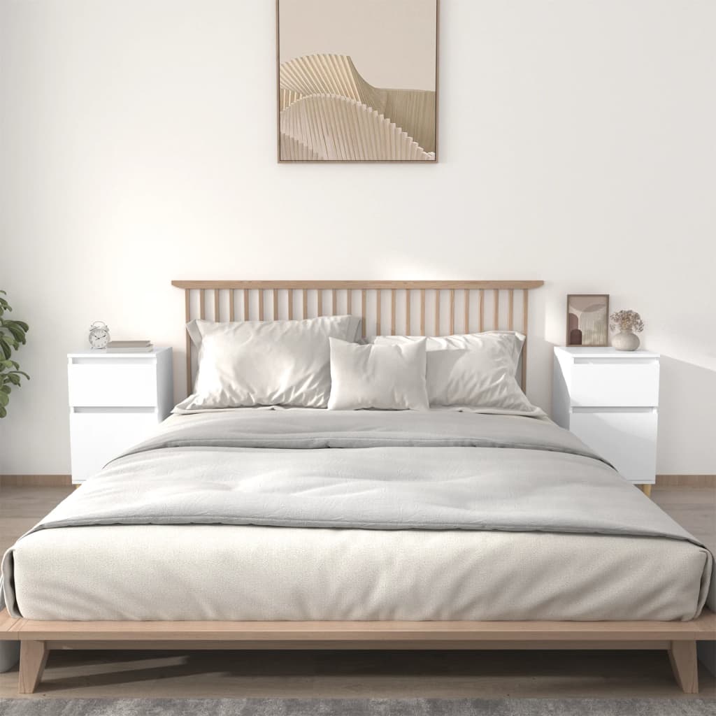 Noćni ormarići 2 kom bijeli 40 x 35 x 70 cm