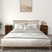 Noćni ormarići 2 kom boja dimljenog hrasta 40x35x70 cm
