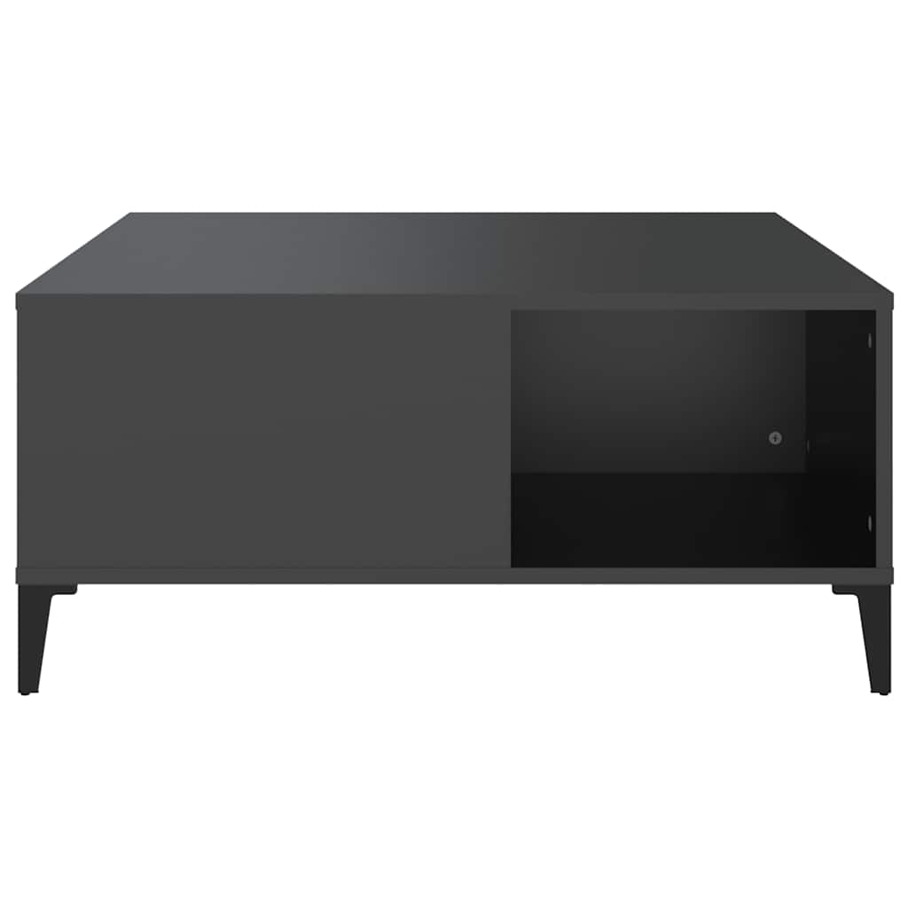Stolić za kavu crni 80 x 80 x 36,5 cm od konstruiranog drva