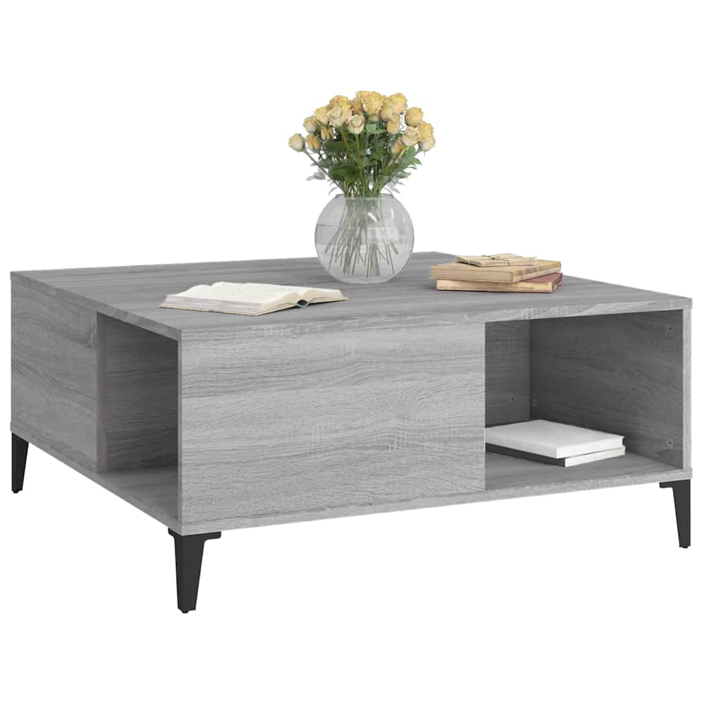Stolić za kavu boja sivog hrasta 80x80x36,5cm konstruirano drvo