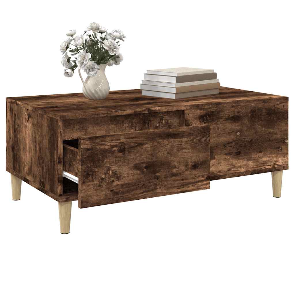 Stolić za kavu boja hrasta 90x50x36,5 cm konstruirano drvo