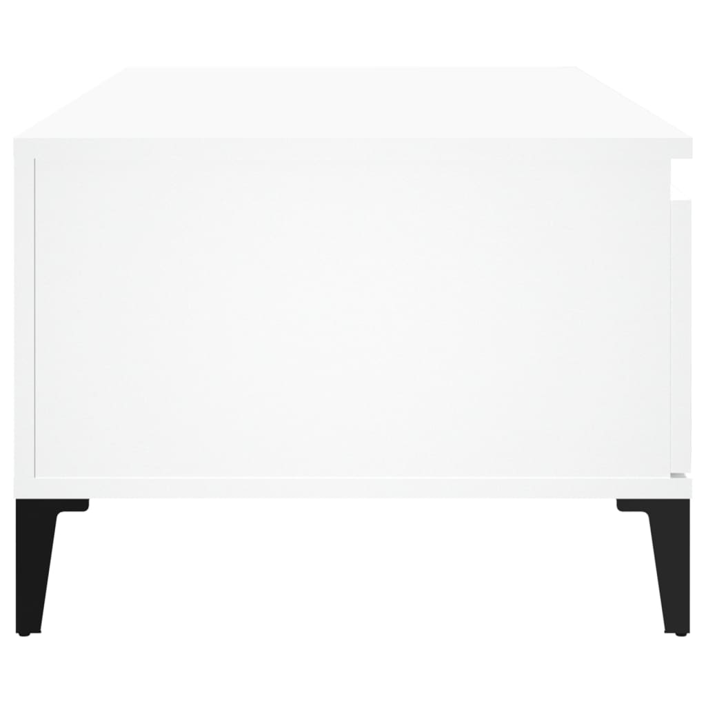 Stolić za kavu bijeli 90 x 50 x 36,5 cm od konstruiranog drva