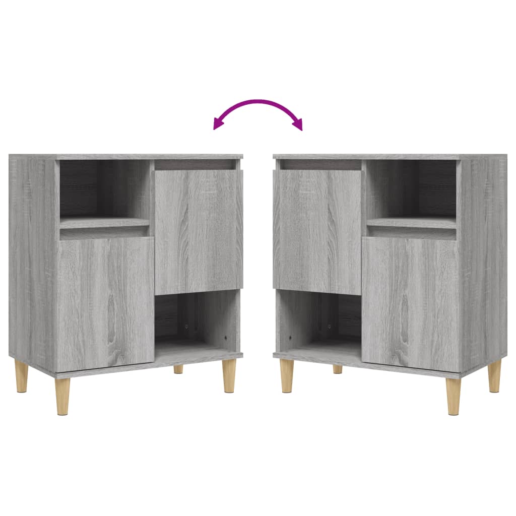 Komoda sivog hrasta sonome 60x35x70 cm od konstruiranog drva